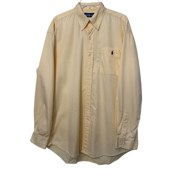 Ralph Lauren Blake Fit Yellow Button Down Shirt – Men’s L - Picture 1 of 5